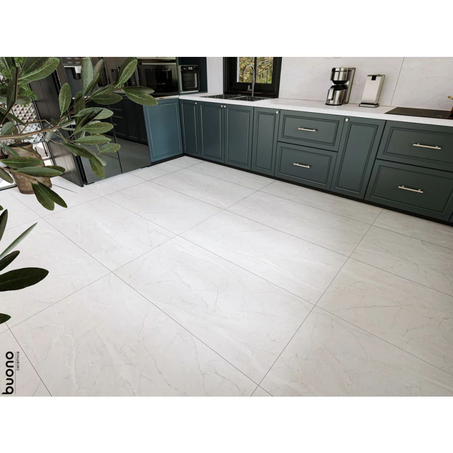 Керамогранит Buono Stones Pietra Bianco Carving белый S4433C 120х60 см