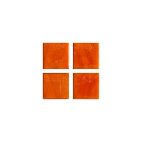 Стеклянная мозаика JNJ Mosaic С-Jade сетка 15x15 глянцевая оранжевая JD92 29,5х29,5 см
