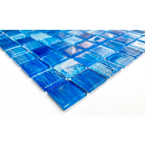 Мозаика Orro Mosaic Гласс Морской Залив 25х25 глянцевая синяя 30х30 см