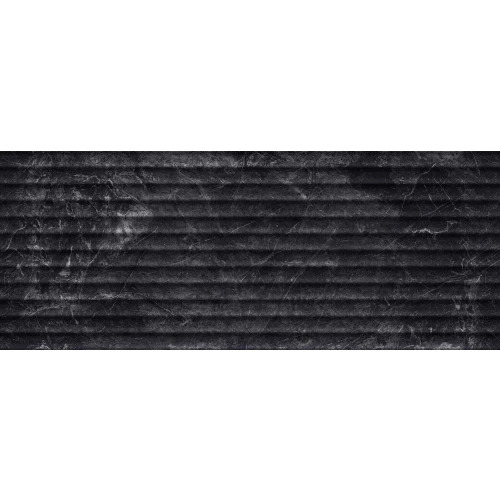 Плитка настенная Porcelanosa Веллуто Лине / Velluto Nero Line матовая черная 100354910 150х59,6 см