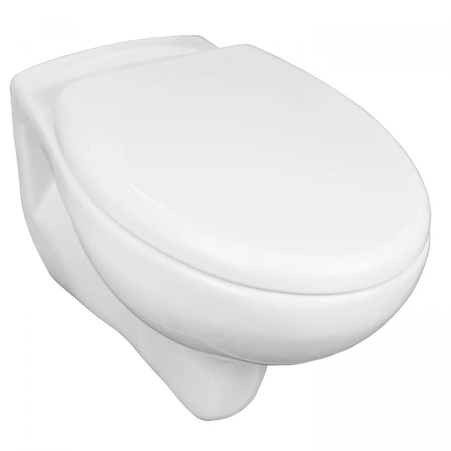 Унитаз подвесной Azario Stella безободковый с быстросъемным сидением микролифт белый AZ-VT005+AZ-VT005sc 37х40х55 см