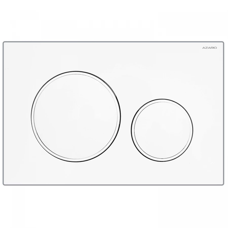 Кнопка смыва Azario new двойная пластик белый глянцевый AZ-017.01
