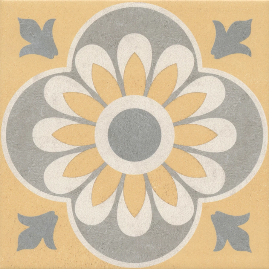 Плитка настенная Kerama Marazzi Эрмитаж 3 Декор матовый желтый VT/A462/5009 20x20 см