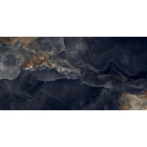 Керамогранит Laparet Interstellar Black глянцевый чёрный 160х80 см