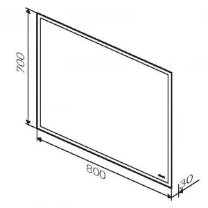 Зеркало Am Pm Gem с LED-подсветкой по периметру M91AMOX0801WG 80 см