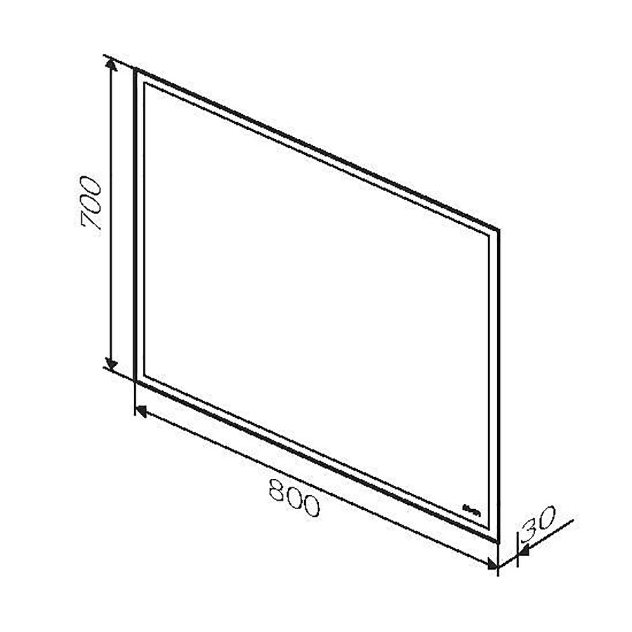 Зеркало Am Pm Gem с LED-подсветкой по периметру M91AMOX0801WG 80 см
