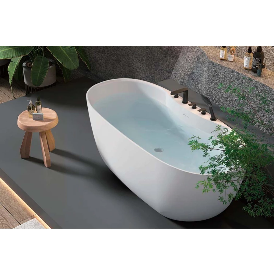 Ванна акриловая отдельностоящая Aquatek Аполо В комплекте со сливом и ножками Цвет белый глянцевый AQ-1155778 1700*780*600 мм