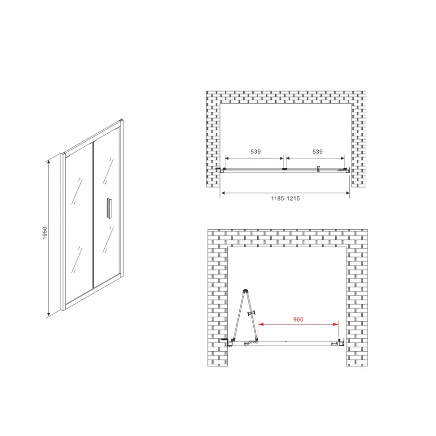Душевая дверь Abber Sonnenstrand AG07120B