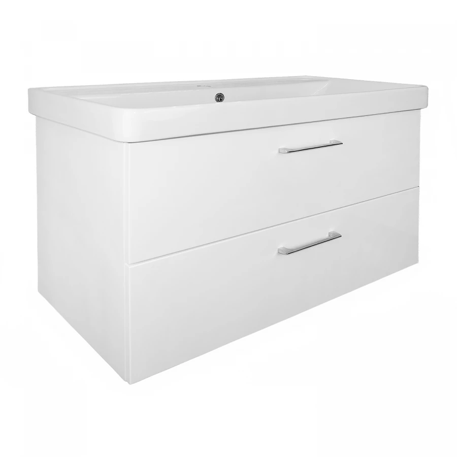 Комплект Azario тумба Ника 90 подвесная с раковиной Monte 90 белый матовый CS00089922 91.5х48.5х57 см
