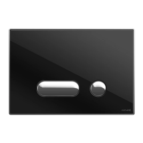 Кнопка Cersanit Intera черная глянцевая стекло BU-INT/Blg/Gl