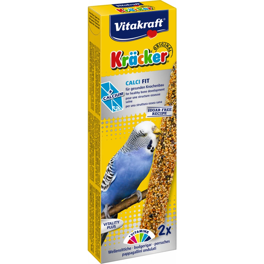 Лакомство для птиц Vitakraft Calci Fit Крекеры для молодых волнистых попугаев с кальцием 2 шт 