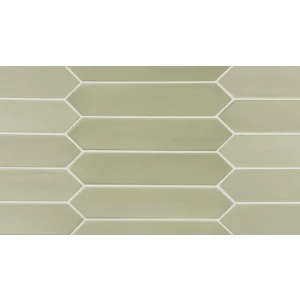 Плитка настенная Equipe Lanse Bahia 27487 глазурованный матовый зеленый 25*5 см
