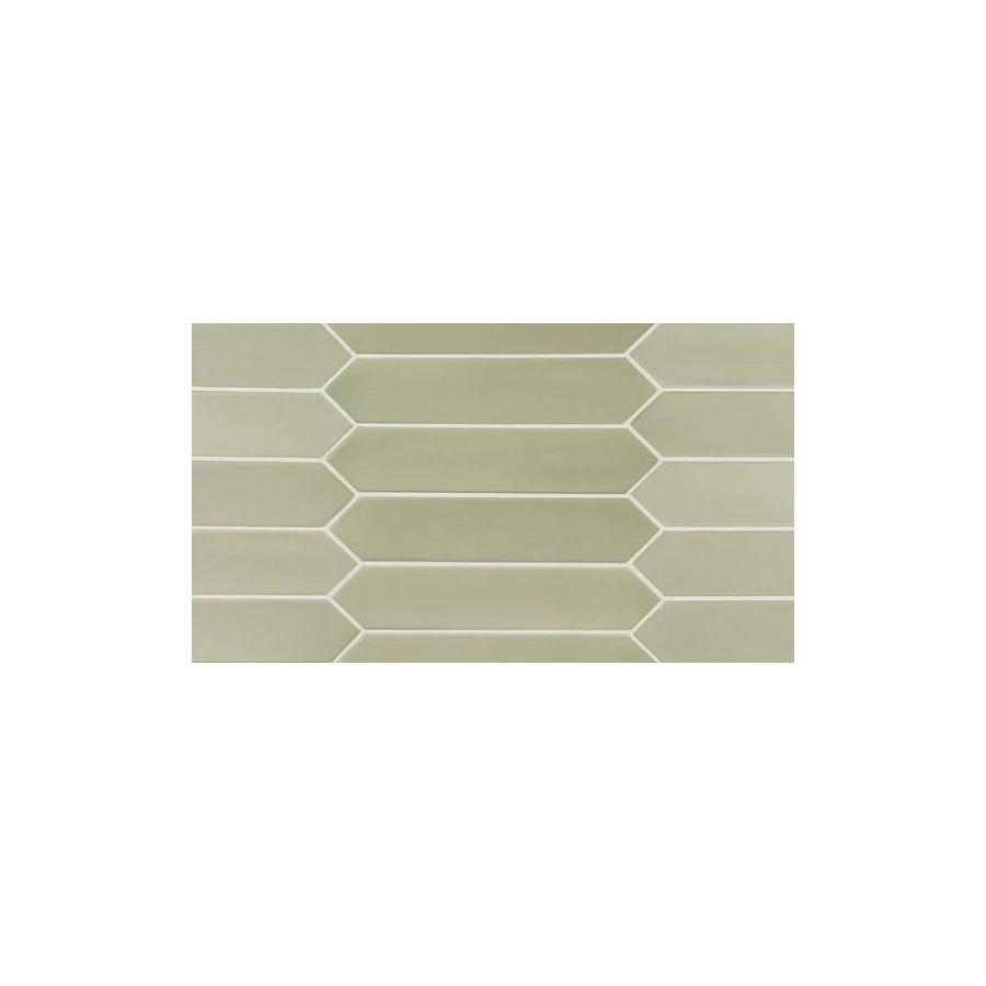 Плитка настенная Equipe Lanse Bahia 27487 глазурованный матовый зеленый 25*5 см