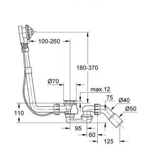 Слив-перелив Grohe Talentofill скрытая часть 28939000