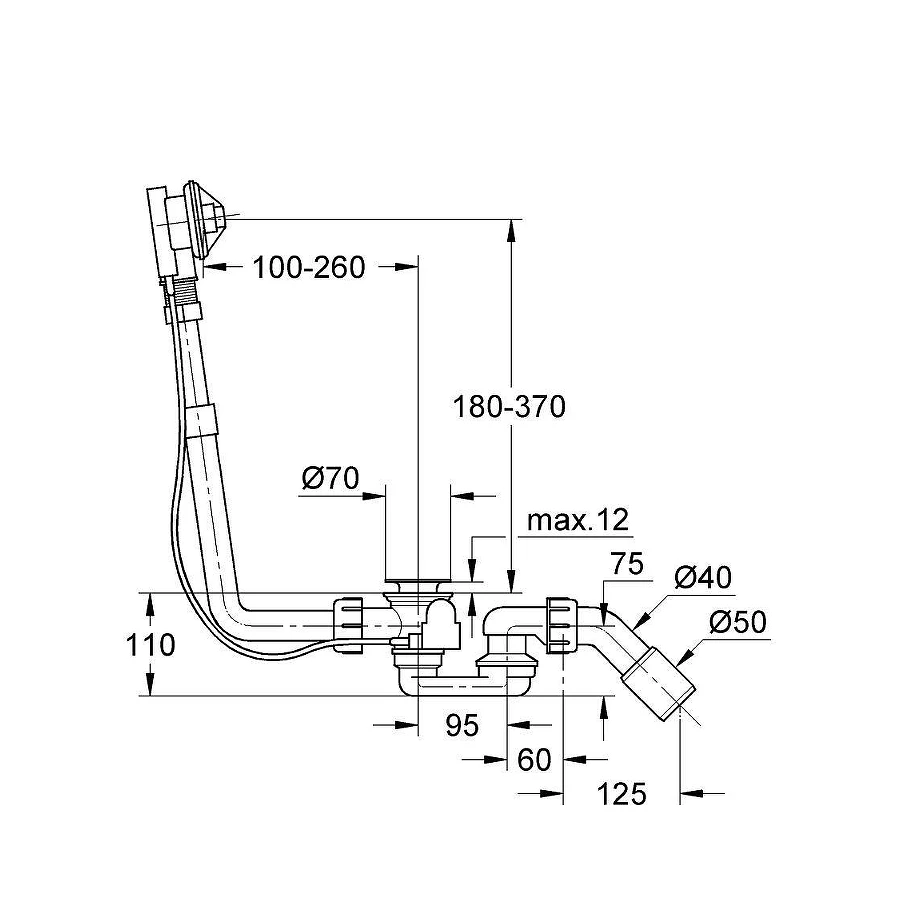 Слив-перелив Grohe Talentofill скрытая часть 28939000