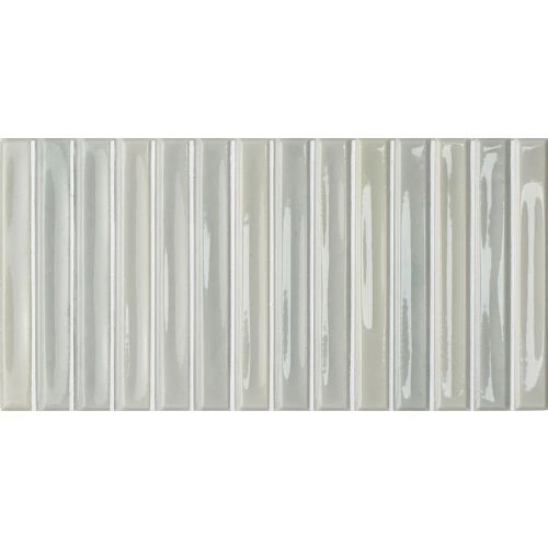 Плитка керамическая WOW Колор Ноутс Барс Агата / Colour Notes Bars Agata глянцевая серая 133159 25х12,5 см