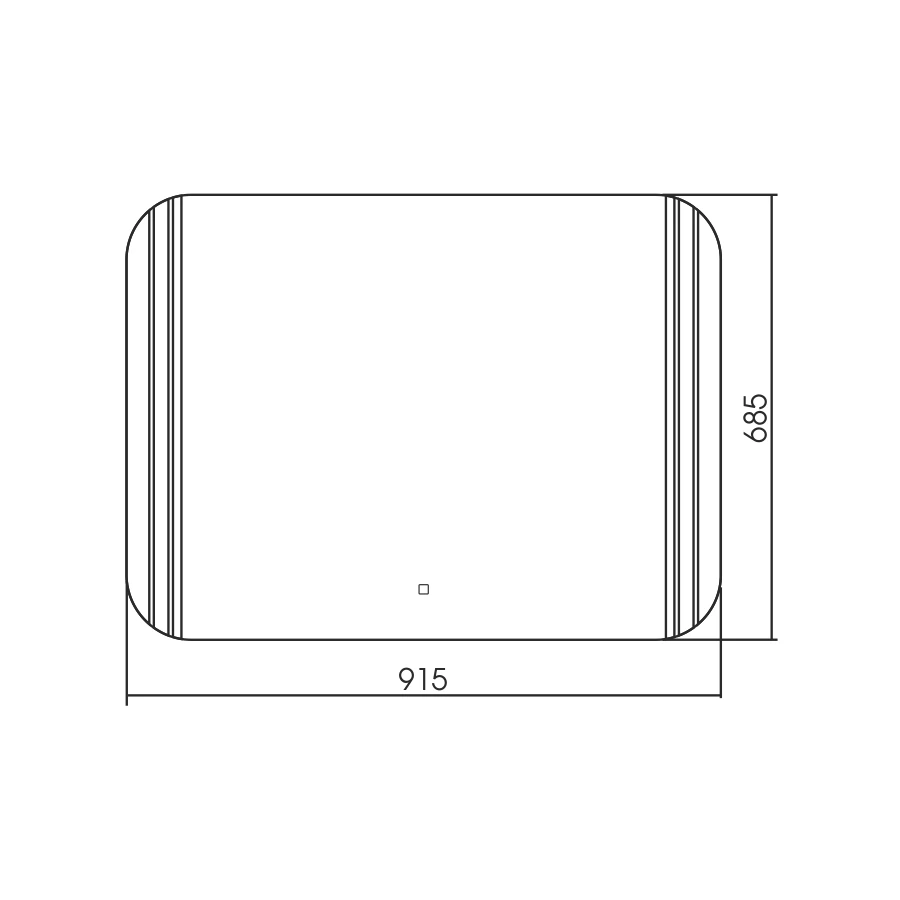 Зеркало Azario Force подсветка с диммером сенсорный выключатель часы LED-00002524 91.5х68.5 см