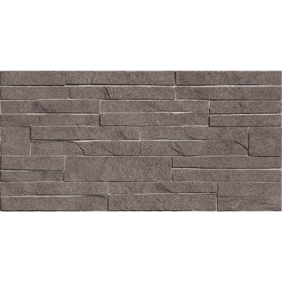 Плитка настенная Alma Ceramica Discover рельефная глянцевая коричневая TWU2550DCV24 50х24,9 см