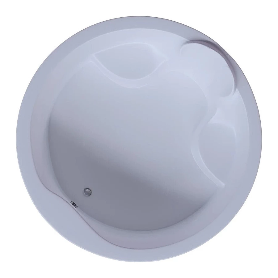 Акриловая ванна Aquatek Аура без гидромассажа с фронтальной панелью с каркасом вклеенный со слив переливом AUR180-0000033 180х180 см