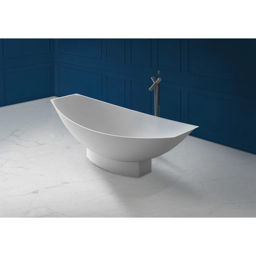 Ванна из искусственного камня Abber Stein белая матовая AS9610 180x80 см