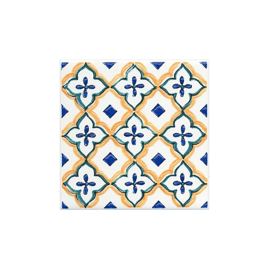 Вставка Kerama Marazzi Капри майолика белый 9,8х9,8 см