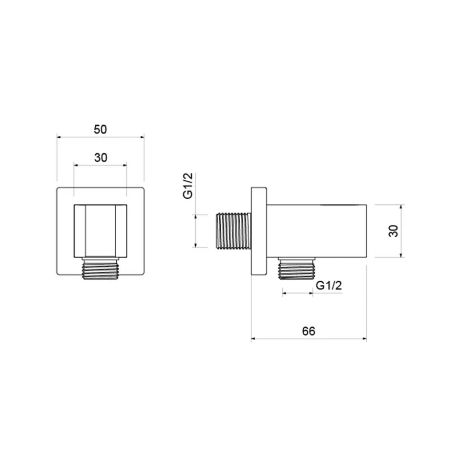 Шланговое подсоединение Aquatek с держателем,хром AQ2463CR