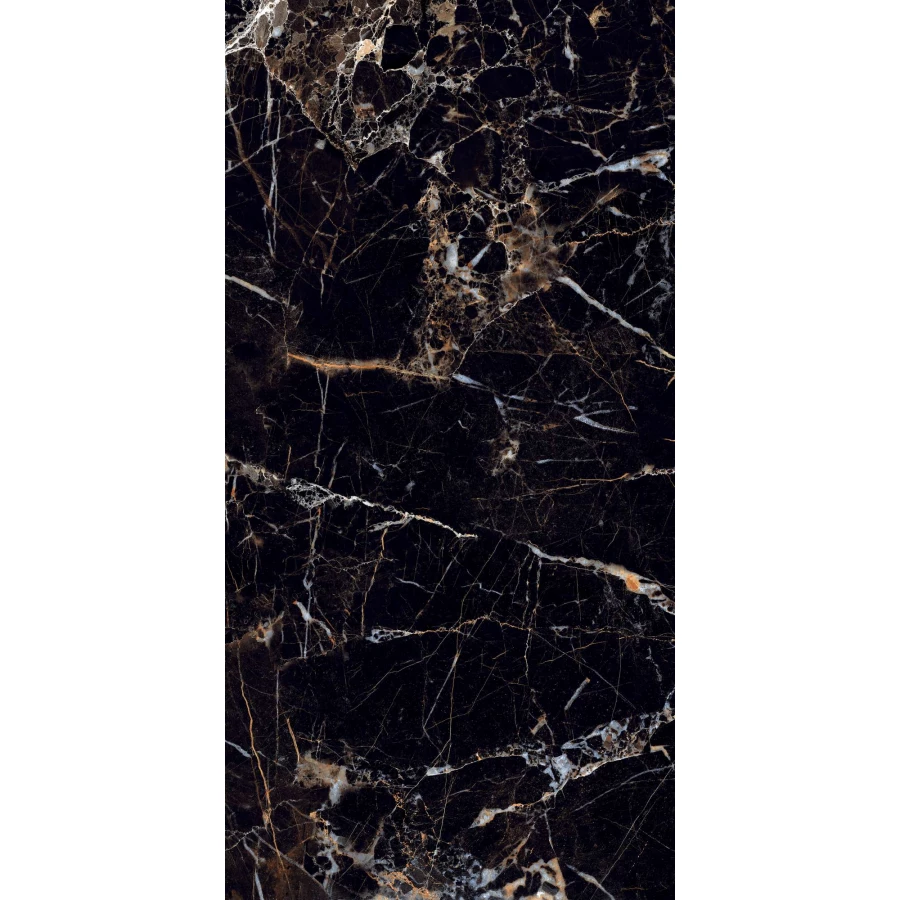 Керамогранит Arcadia Ceramica Torino Black High Gloss чёрный HG2007-A 120х60 см