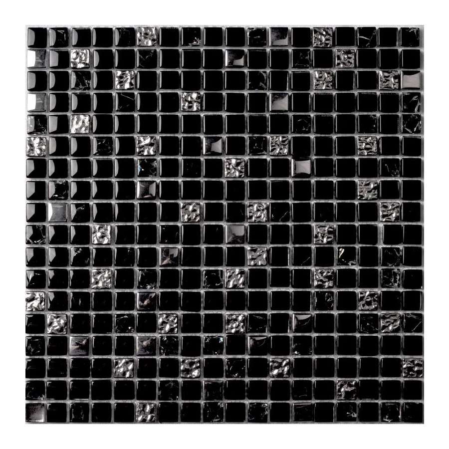 Мозаика Bonaparte Стеклянная мозаика Dallas 15х15 глянцевая черная 30х30 см