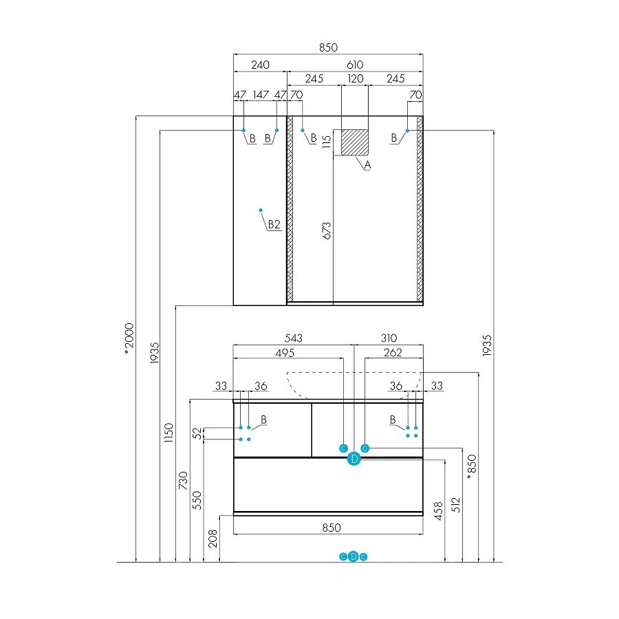 Зеркало Aquaton Терра 61 дуб кантри 1A247302TEDY0