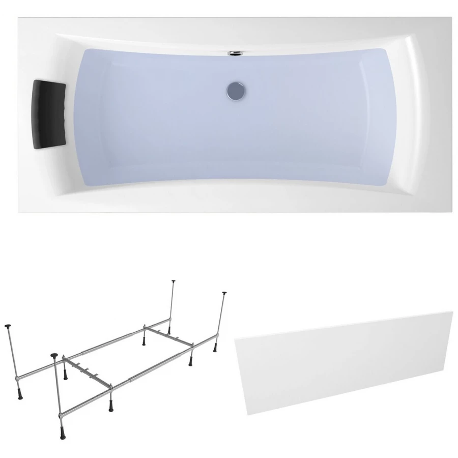 Акриловая ванна Lavinia Boho Evan S2-3711018P универсальный (комплект 4 в 1) 180x80 см