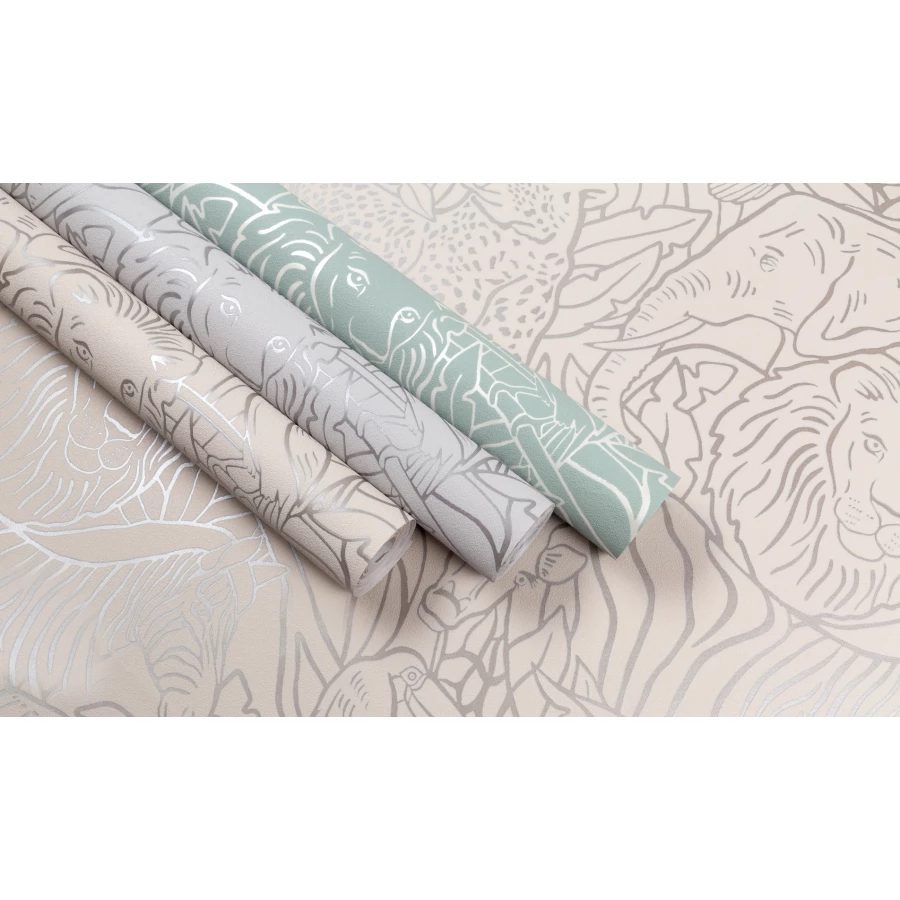Обои флизелиновые Palitra Home Zoo Safari HomeColor серые HC72249-41 1,06х10,05 м
