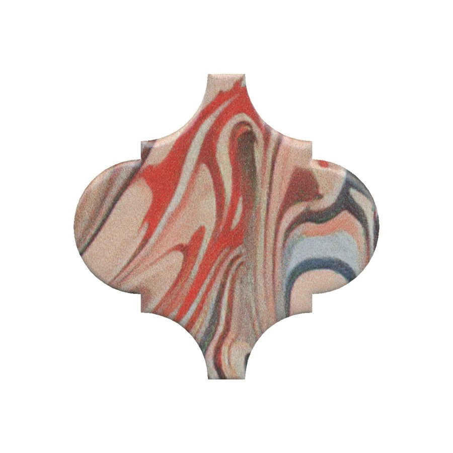 Плитка настенная Kerama Marazzi Арабески Венеция Декор матовый красный VT\A625\65000 6,5x6,5 см