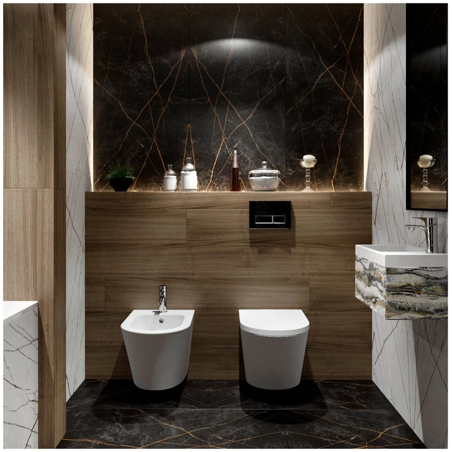 Унитаз с биде Lavinia Boho Biore Compacto Rimless 21031005 (комплект 2 в 1)