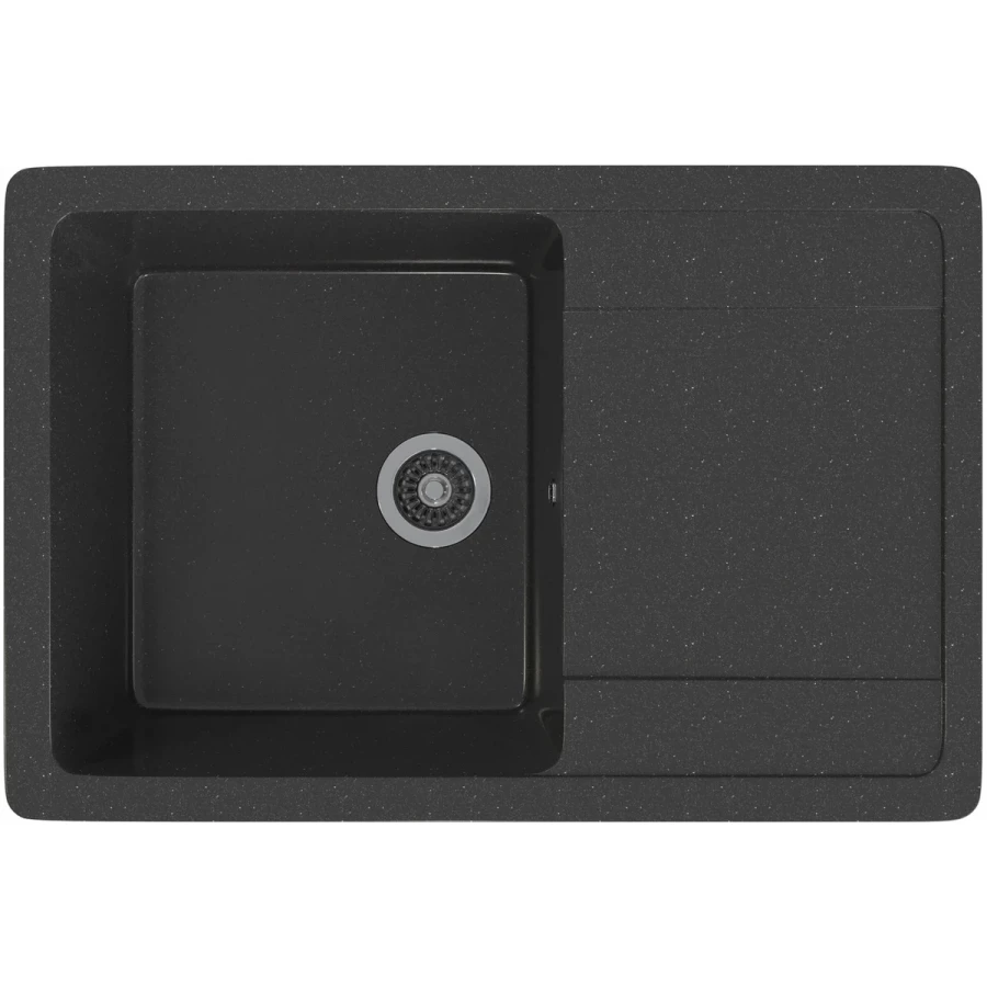 Мойка MixLine ML-GMS15 стандарт с крылом черный 551150 640x505x185 мм