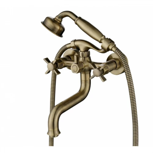 Смеситель для ванны с душем Kaiser Cross 41022-1 бронза