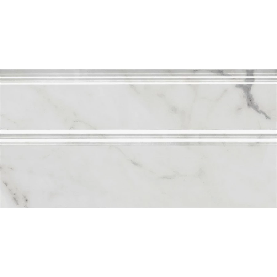Плинтус Kerama Marazzi Коррер обрезной глянцевый белый FMA033R 30x15 см