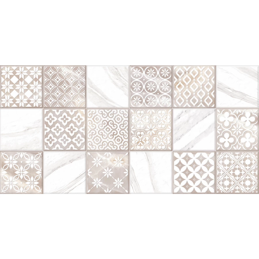 Плитка облицовочная Alma Ceramica Fresco рельефная глянцевая бежевая TWU2550FRC14 50х24,9 см