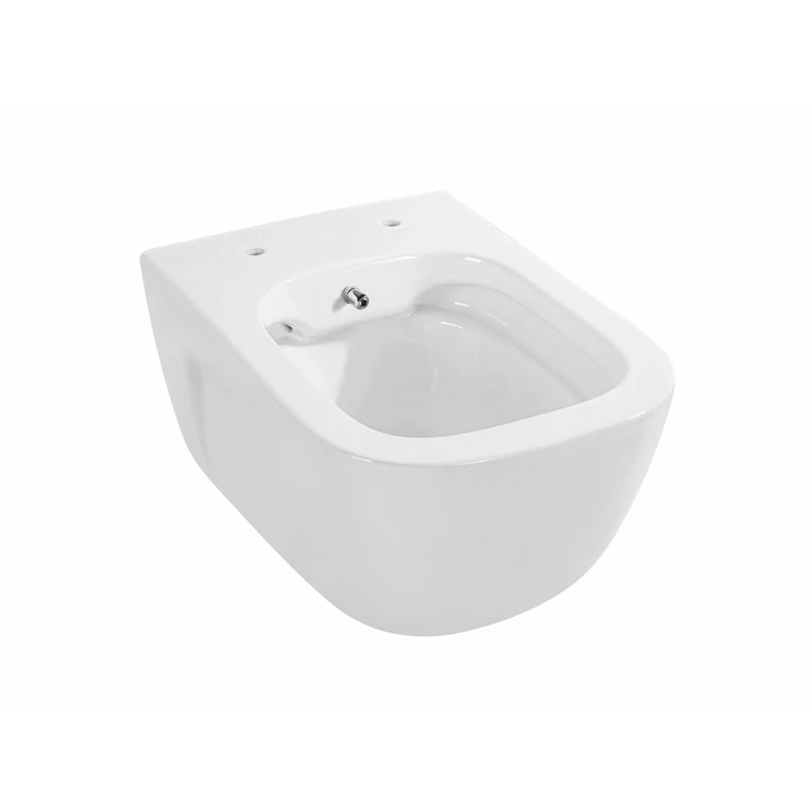 Унитаз компакт Aquatek Дива подвесной безободковый с функцией биде тонкое сиденье с механизмом плавного закрывания крепеж AQ2012B-00 51x35x36 см