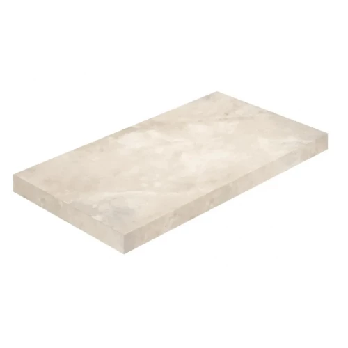 Ступень угловая левая из керамогранита ColiseumGres Riviera Ривьера Уайт матовая белая 620070002859 60х33 см