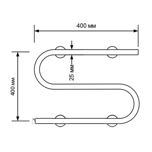 Полотенцесушитель электрический Mixline Simple S ML-556795 40x50 см