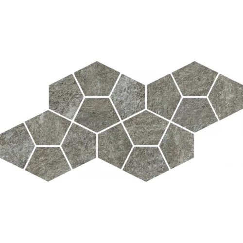 Мозаика Italon Магма Фог Призм матовая серая 620110000247 41,3х20,5 см