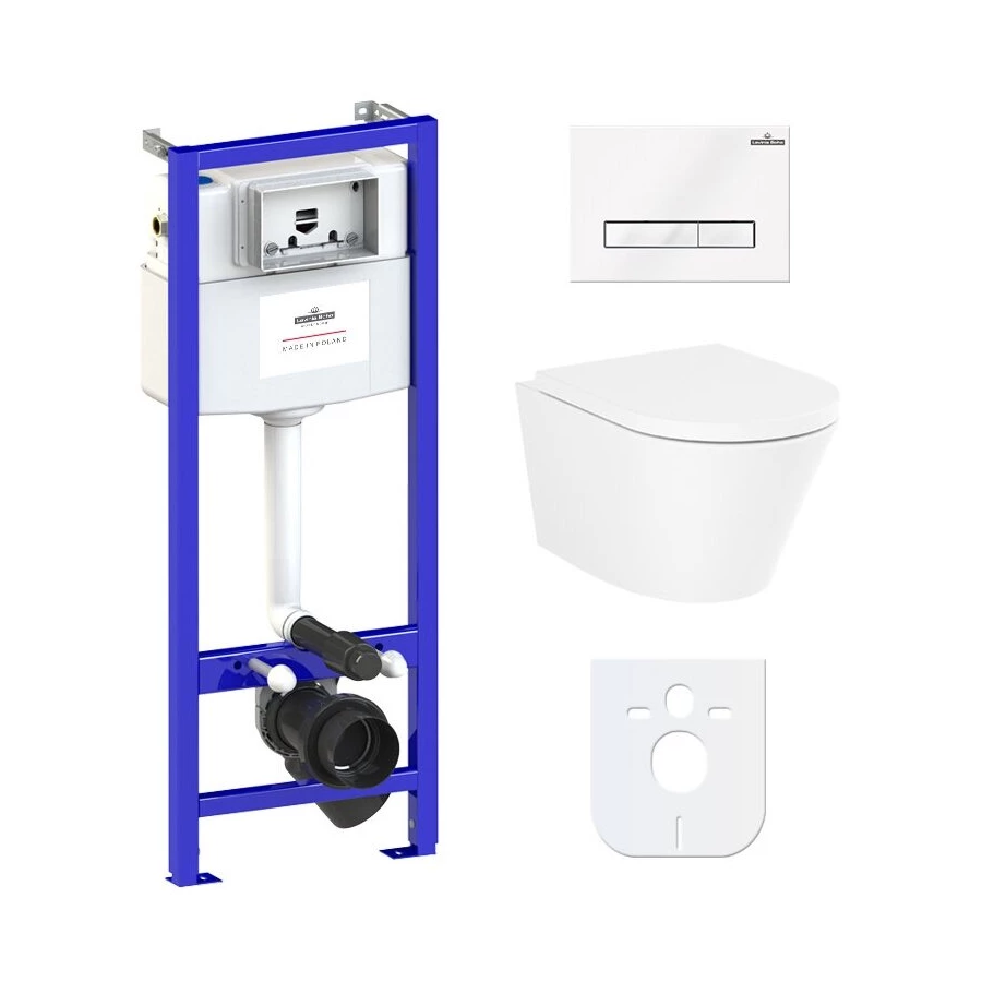 Унитаз Lavinia Boho Relfix Biore Rimless 77040105 (комплект 6 в 1)