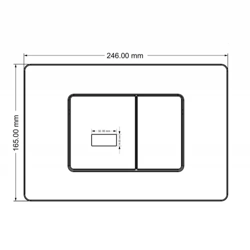 Кнопка смыва сенсорная Abber черная матовая AC0122SMB
