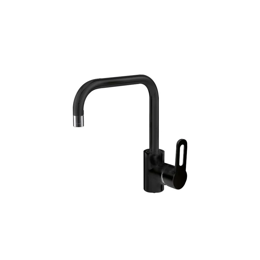 Смеситель для кухни Bravat Stream-D F737163BC черный