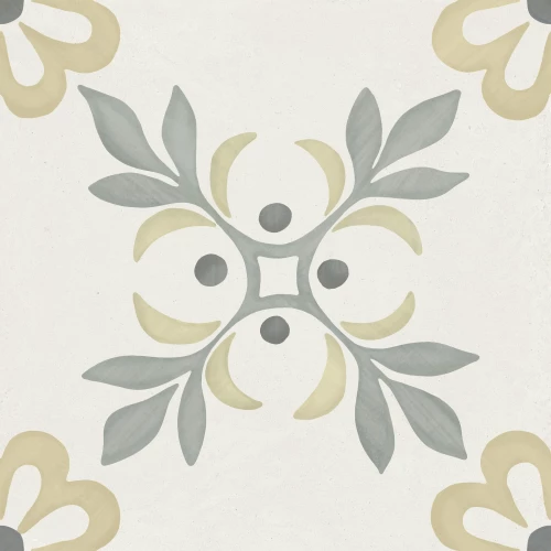 Керамогранит Harmony Peronda Llevant Yellow Garden LT матовый бело-желтый 3386040460 22,3х22,3 см