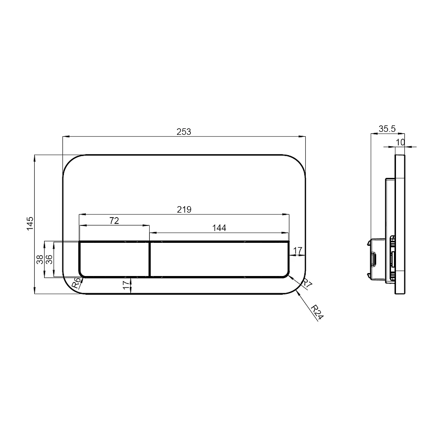 Смывная клавиша Villeroy&Boch ViConnect белая 92249068