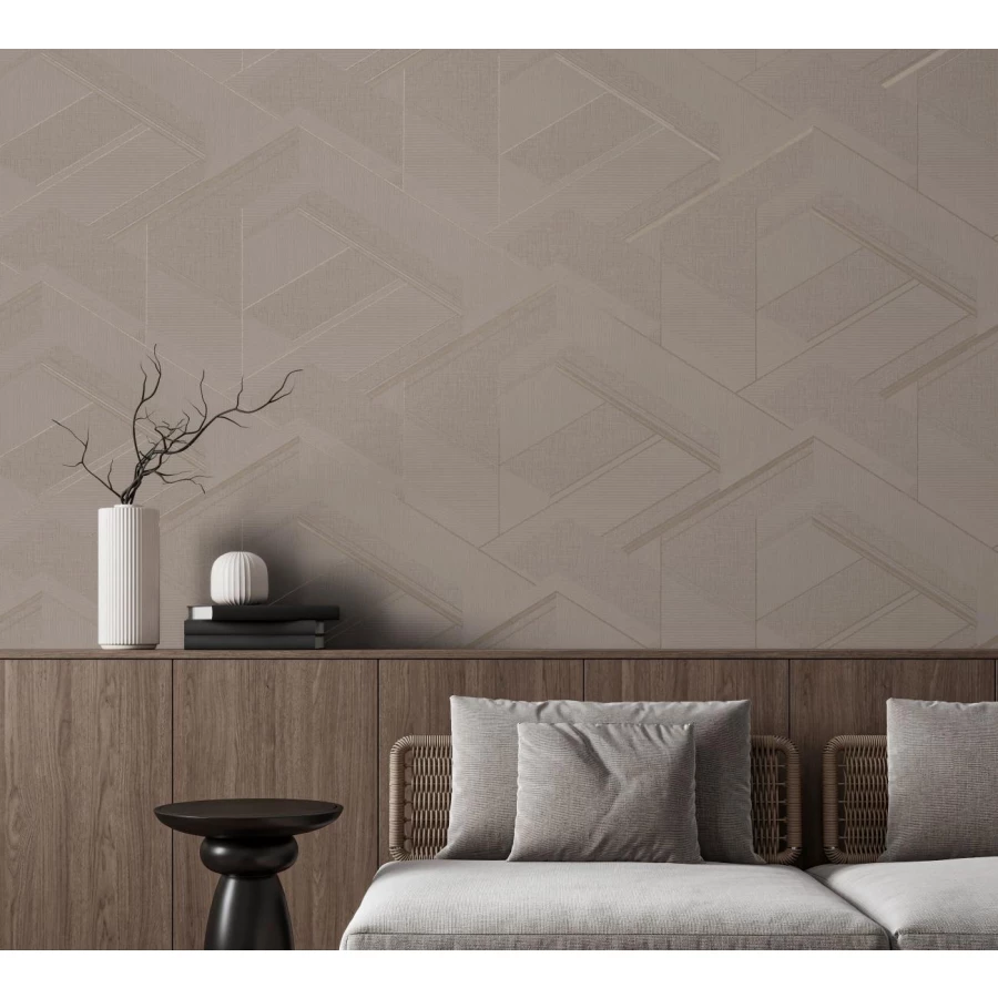 Обои флизелиновые Palitra Life Outline коричневые PL72418-85 1,06х10,05 м