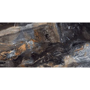 Керамогранит Neodom Luxury Lawa Nero Polished глянцевый черный N20331 120х60 см