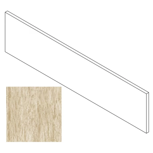 Подступенок Gresse Gila траветин бежевый матовый GRS03-28 60х14,5 см