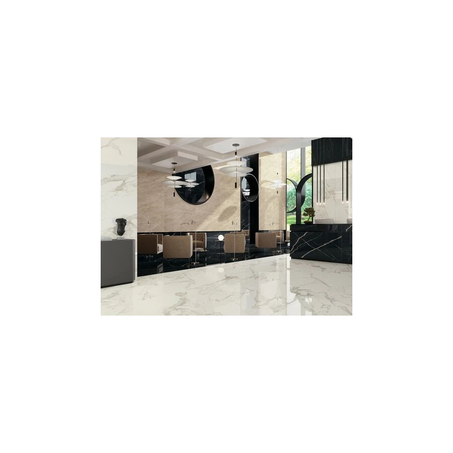 Бордюр Atlas Concorde Empire Calacatta Black Listello Lap 610090002349 80х7,2 см